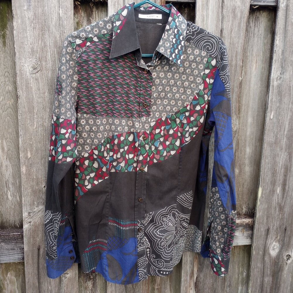ETRO Womens Long Sleeve Button Down Shirt Size 48/L